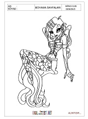 Winx Club Denizkızı boyama sayfaları